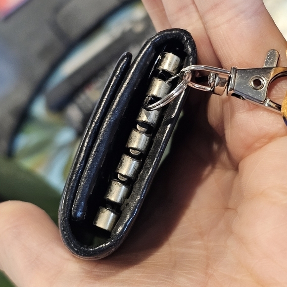 Gucci GG Embossed Monogram Web Key Case/Holder wWristlet, Twilly, & Tassel Added - Picture 8 of 17